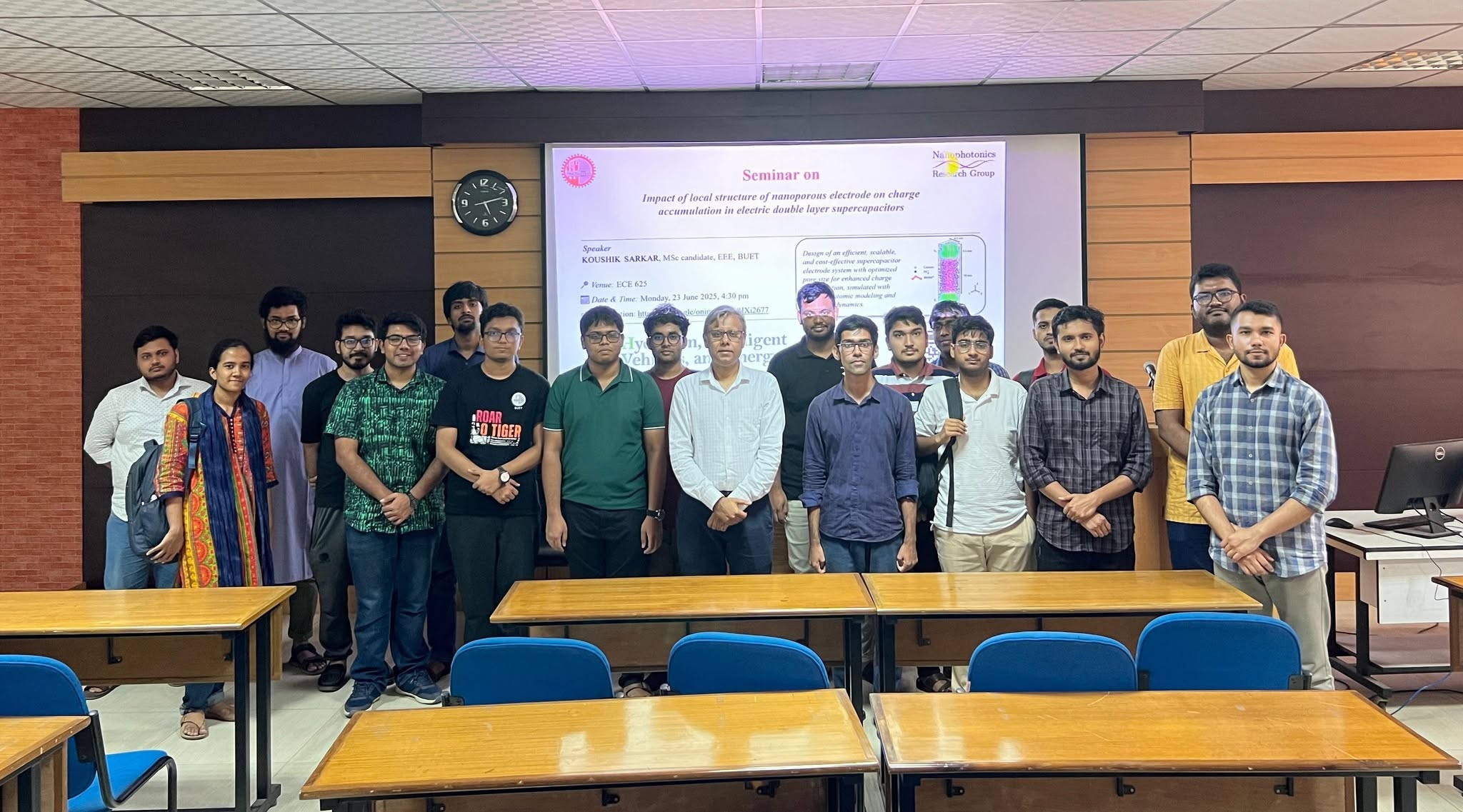 Seminar on nanoporous carbon electrode based supercapacitors